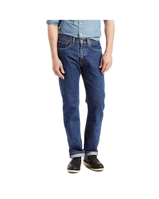 Levi's Blue 505 Jeans Dark Wash Straight Leg Regular Fit Erk1051 for men