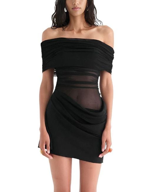 Monique Lagarde Black Solid Mini Dress