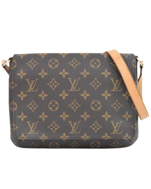 Louis Vuitton Gray Musette Tango Canvas Shoulder Bag (pre-owned)