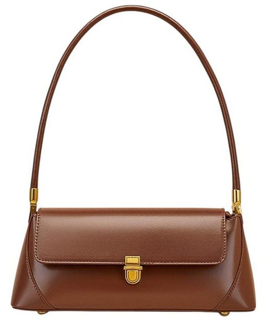 Adele Berto Brown Leather Hobo Bag