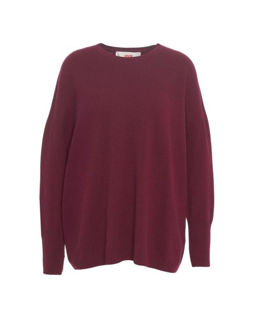 MVMT Purple Cashmere Sweater With Classic Crew Neckline