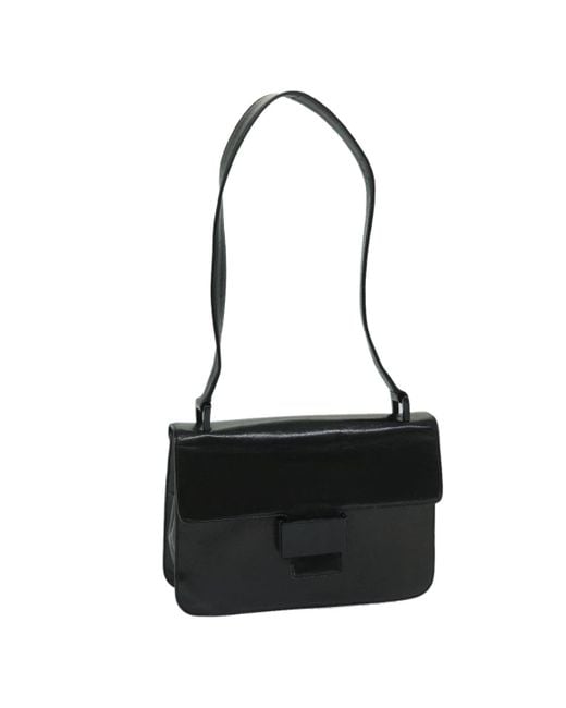 Prada Black Leather Shoulder Bag (pre-owned)