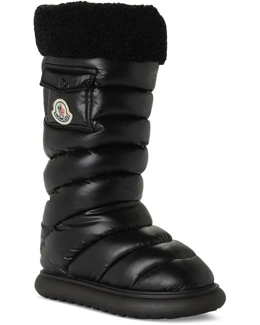Moncler Black Gaia Pocket Tall Warm Winter & Snow Boots