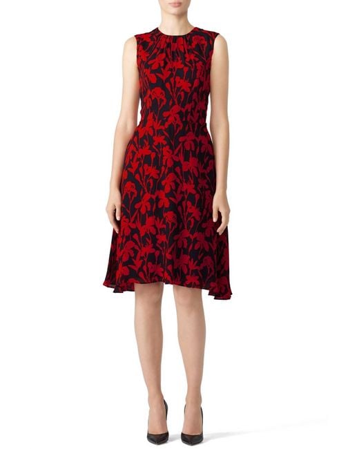 MILLY Red Anna Dress