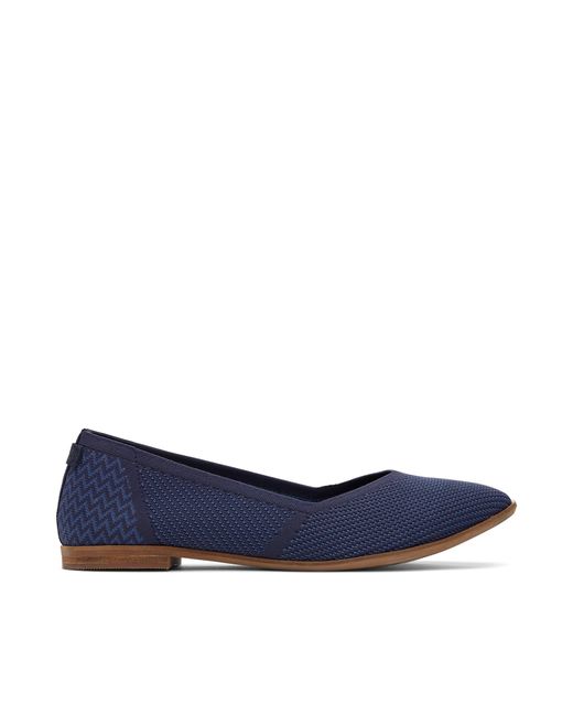 TOMS Blue Jutti Neat Knit Flat