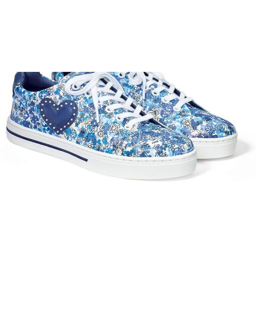 Brighton Blue Flora Sneakers
