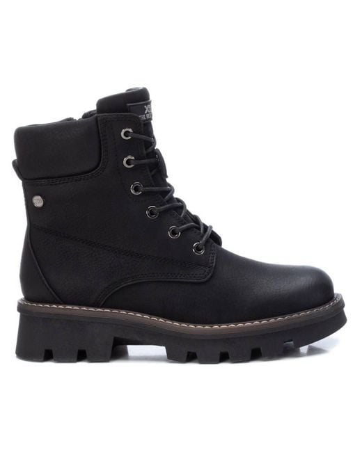 Xti Black Combat Boots