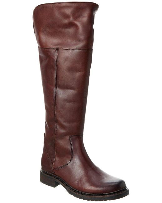 Frye Veronica Leather Boot in Brown | Lyst