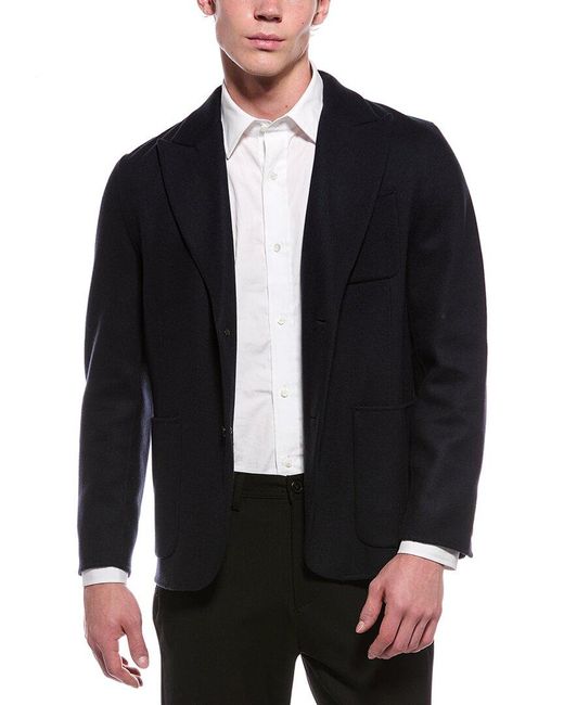 Vince Black Splitable Wool-Blend Blazer for men