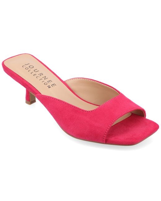 Journee Collection Pink Collection Larna Wide Width Pump