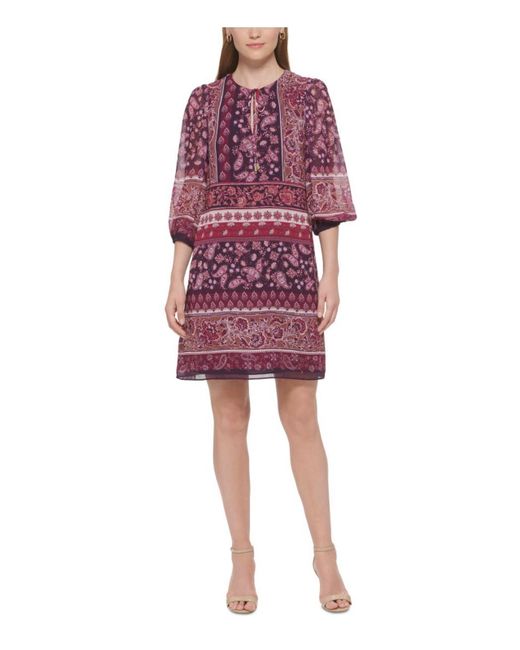 Vince camuto paisley shift dress cheap