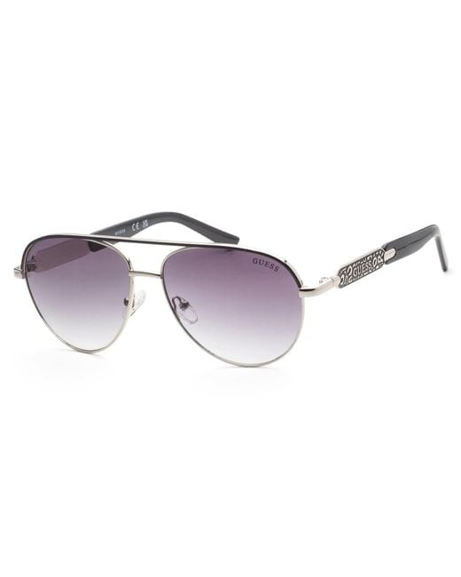 Guess Metallic 57mm Black Sunglasses Gf0287-06b