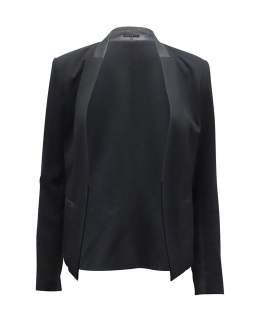 Theory Black Collarless Blazer