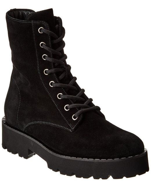 Aquatalia Women's Black Savina Weatherproof Suede Boot