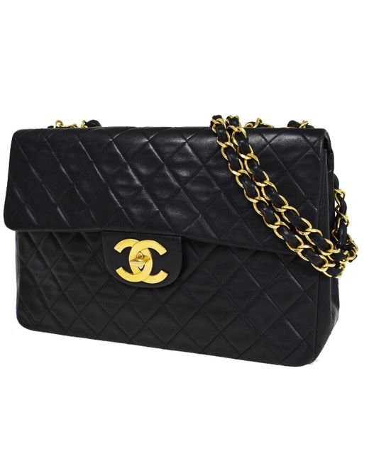 Chanel Black Timeless Leather Shoulder Bag (pre-owned)