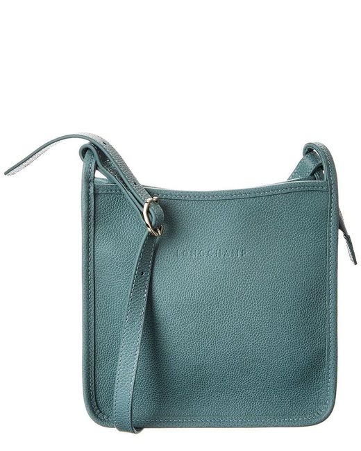 Longchamp Blue Le Foulonné Small Leather Crossbody