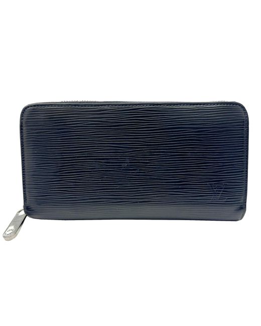 Louis Vuitton Blue Zippy Wallet Leather Wallet (pre-owned)