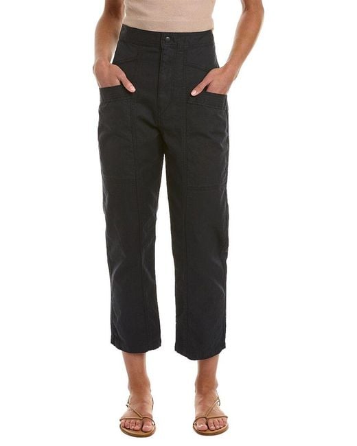 Isabel Marant Black Étoile Pandore Linen-blend Pant