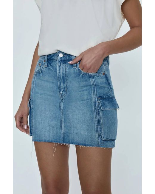 Pistola Blue Rhea Mid Rise Mini Skirt