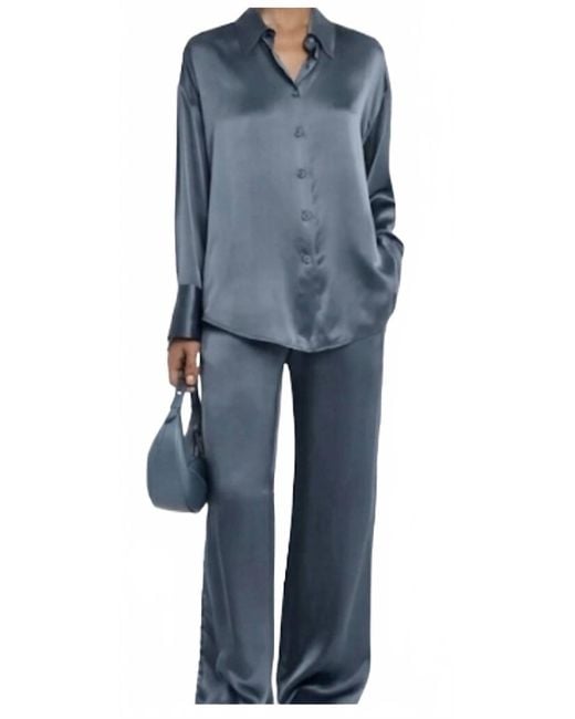 SABLYN Blue Benton Button Down Top