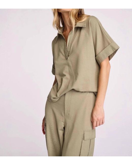 Sundays Natural Ivy Popover Top