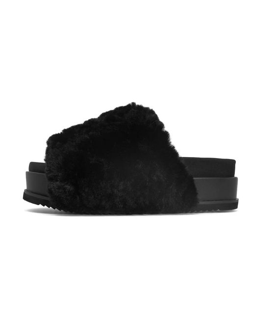 Roam Black Cloud Shearling Stack Slip-On