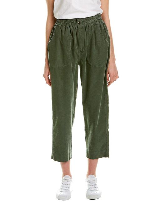 Madewell Green Curvy Huston Baby Cord Tapered Pant