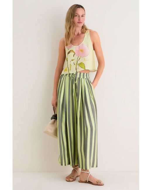 Hunter Bell Green Cyprus Draw String Pants