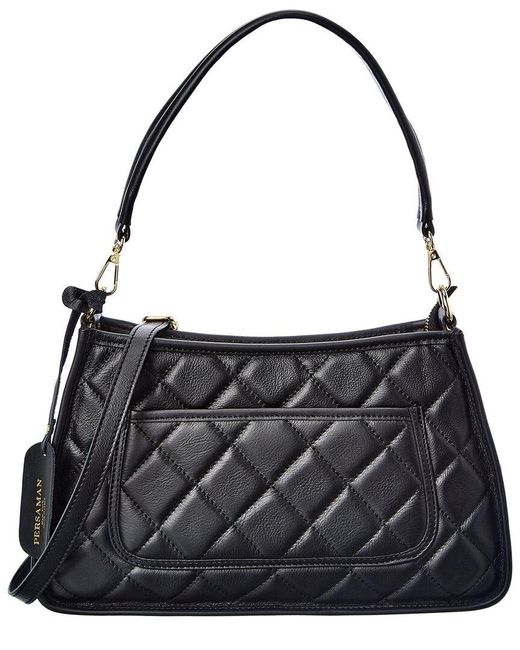Persaman New York Mandy62 Quilted Leather Shoulder Bag in Black Lyst