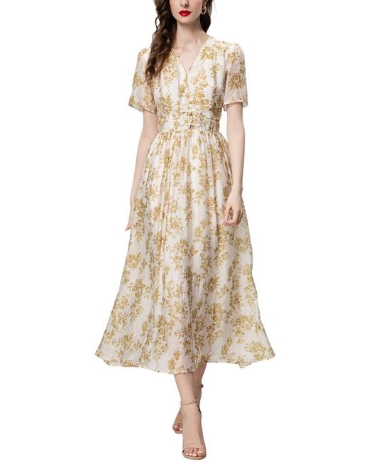 Adele Berto Women's Natural Midi Dress