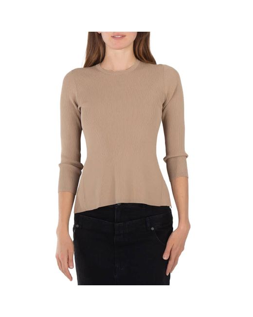 Tibi Black Ladies Latte Giselle Openback Stretch Sweater