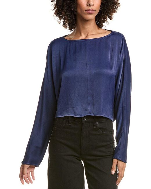 Bella Dahl Blue Dolman Sleeve Blouse