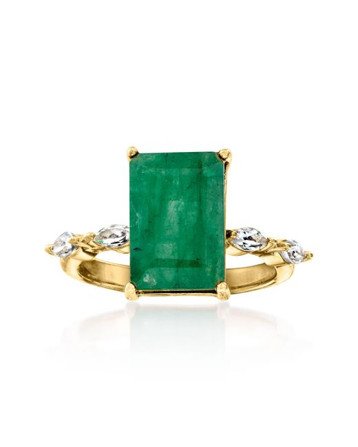 Ross-Simons Green Emerald And Topaz Ring