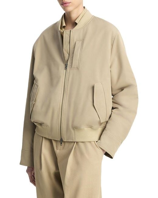 Vince Natural Relaxed Tech Bomber Jacket