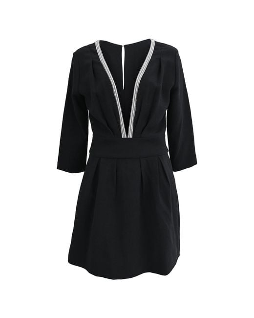 silky black mini dress Bash Paris Aferae Dress in Black – HARPERS EMPORIUM