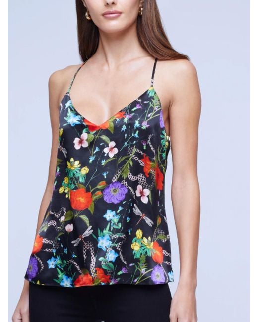 L'Agence Blue Kylee Camisole Tank