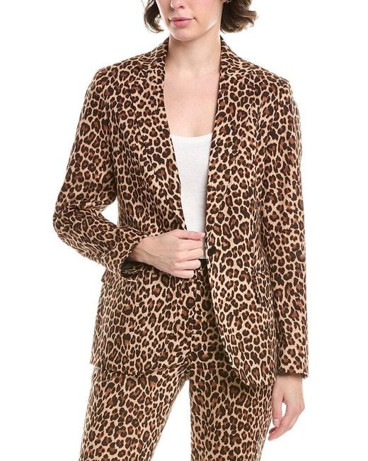 Anne Klein Brown Leopard Blazer