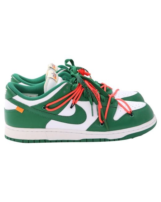 Nike Green X Off- Dunk Low Sneakers for men