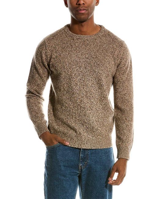 SCOTT & SCOTT LONDON Gray Merino Wool Crewneck Sweater for men