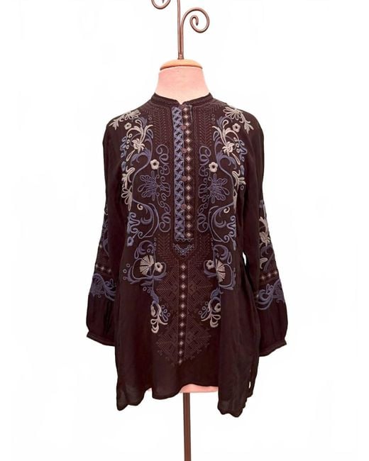 Johnny Was Purple Romilly Tunic
