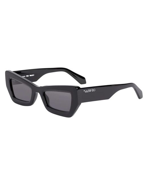 Off-White c/o Virgil Abloh Black Sunglasses Square Full Rim, Havana Frame And Lens Oeri137Aurora6055