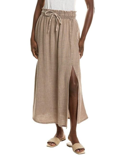 Splendid Brown Adele Gauze Maxi Skirt