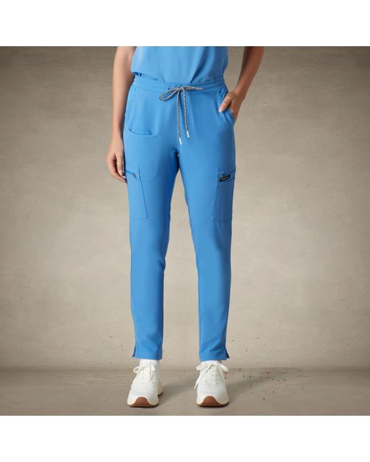 Members Only Blue Reus Open Bottom Scrub Pants for men