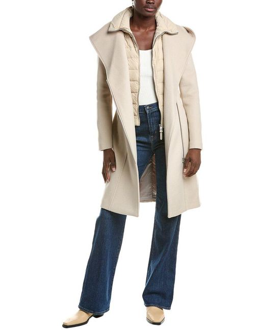 Mackage Natural Shia Double Face Wool Trench Coat