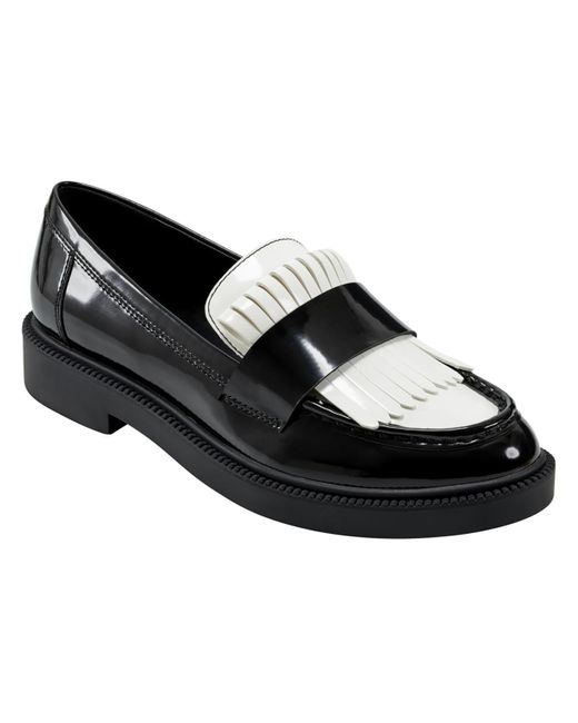 Marc Fisher Black Calixy Almond Toe Slip-on Casual Loafers
