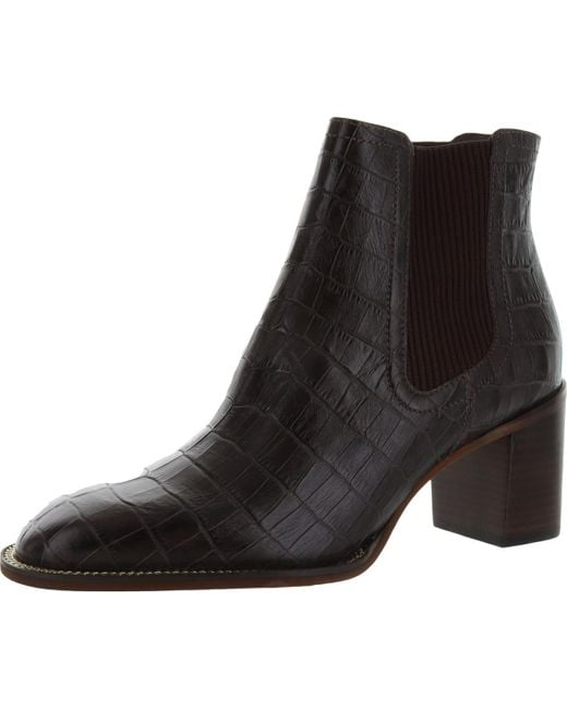 Vince Camuto Black Jentilly Leather Round Toe Ankle Boots