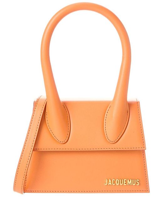 Jacquemus Orange Le Chiquito Moyen Leather Shoulder Bag