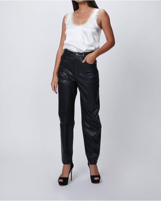 WeWoreWhat Blue Dani Boyfriend Leather Pants