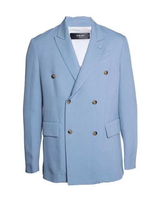 Amiri Blue Double Breasted Blazer Jacket for men