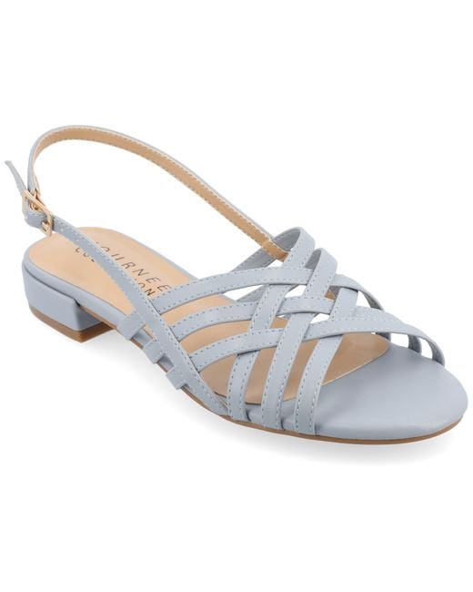 Journee Collection Blue Cassandra Flat Sandals